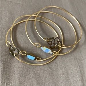 Jewelry - Set of bangle gold bracelets. Jewelry - Set of bangle gold bracelets.
